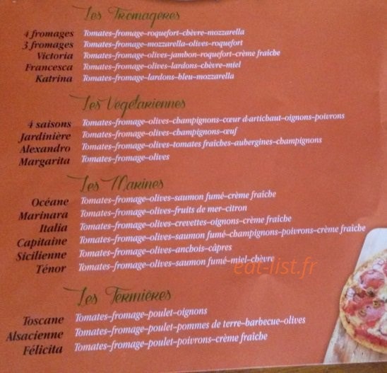 Fayard Pizza — carte page 2