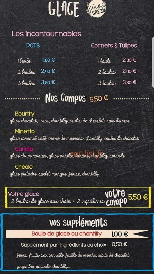 Juice & Green — carte page 7