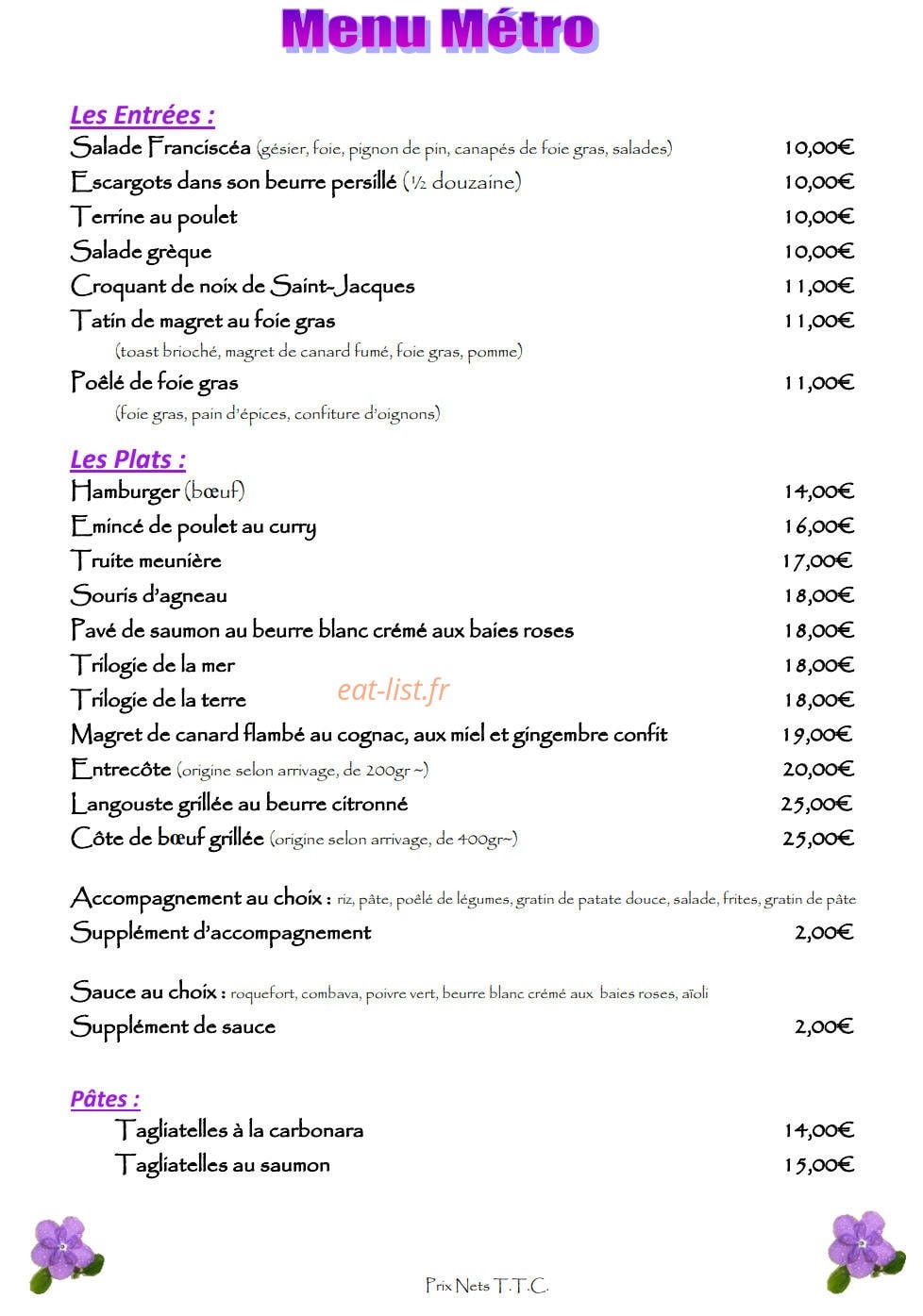 Le franciscea — carte page 3