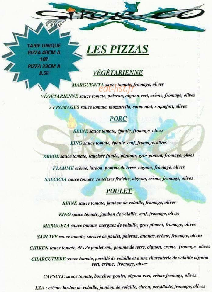 Le Siro & Co — carte page 1