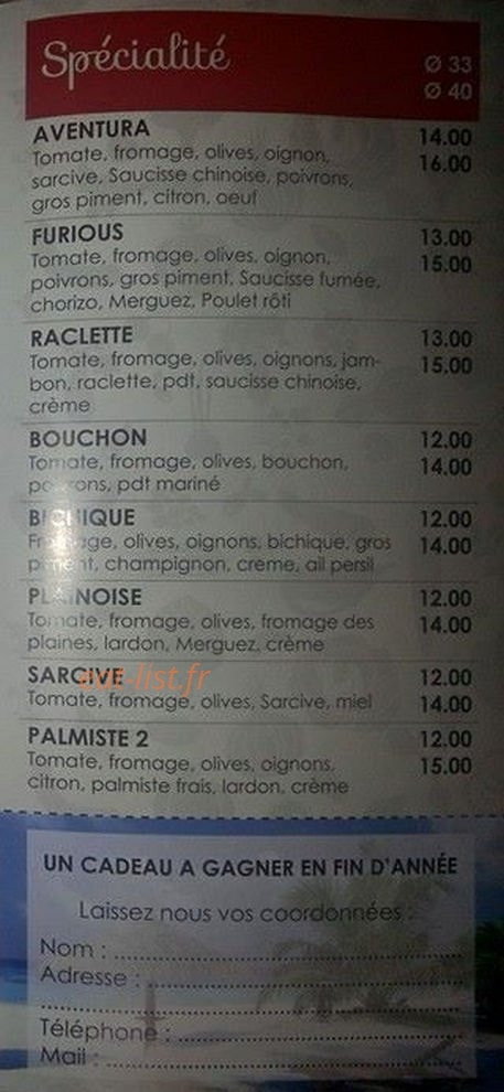 Pizza Gabino — carte page 4