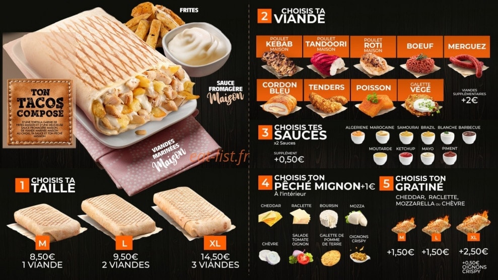 Pizza & Tacos By Fleur de canne — carte page 1