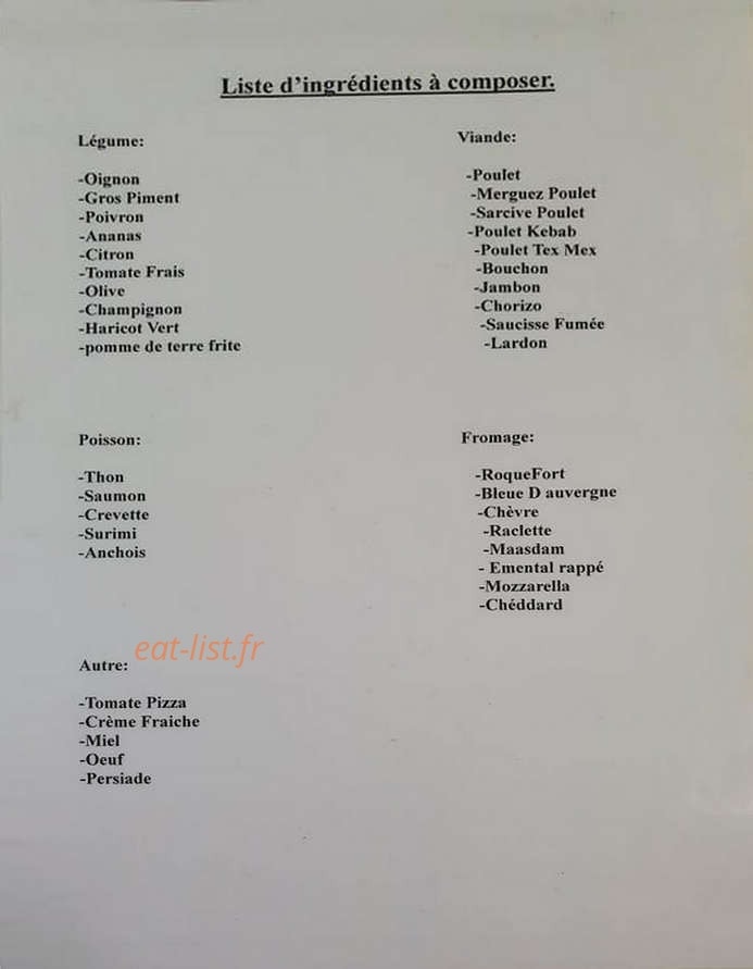 Restaurant Le Sanji — carte page 1