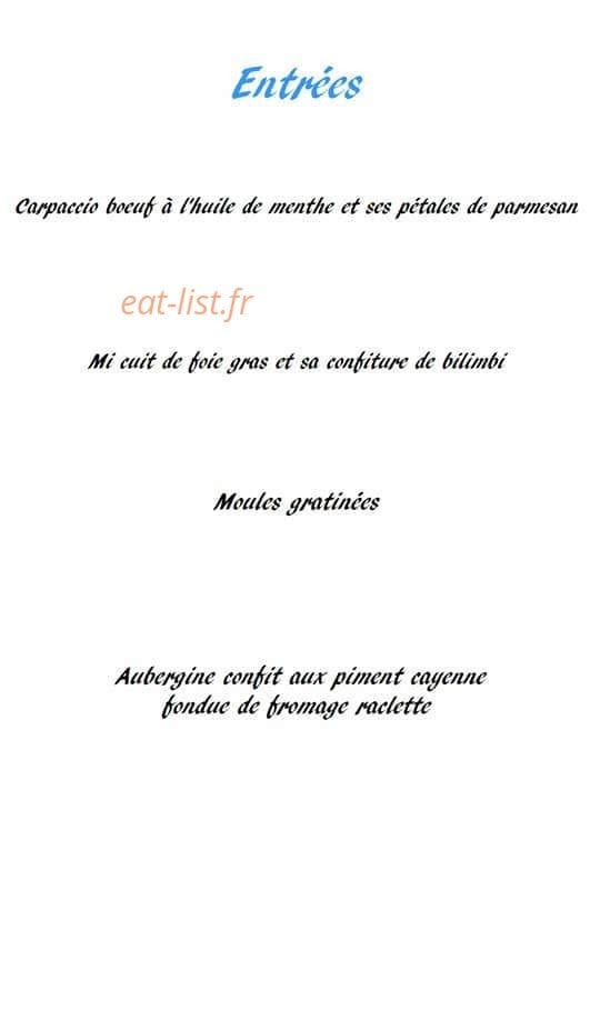 Resto Chez Jules — carte page 1