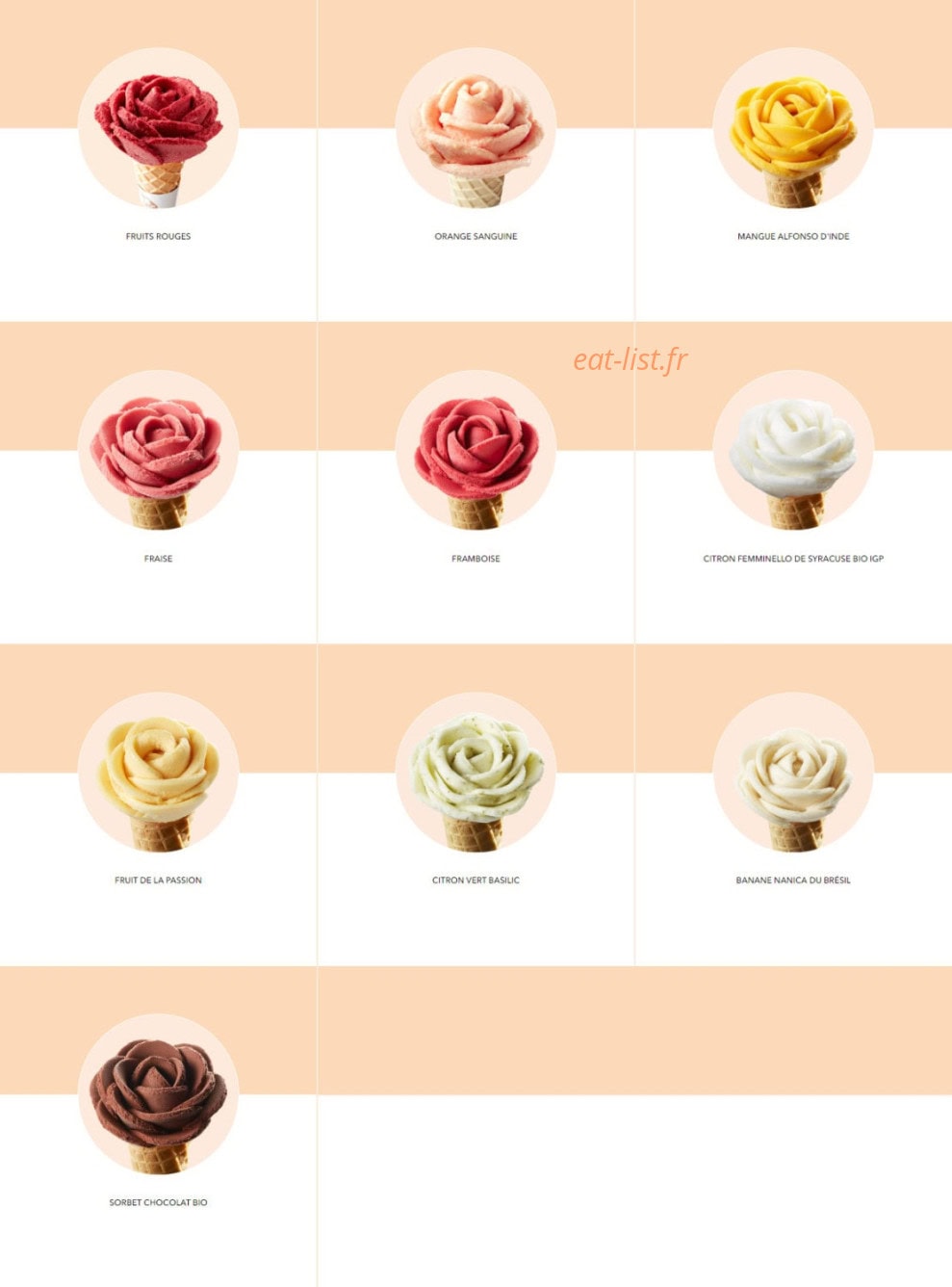 Amorino — carte page 2