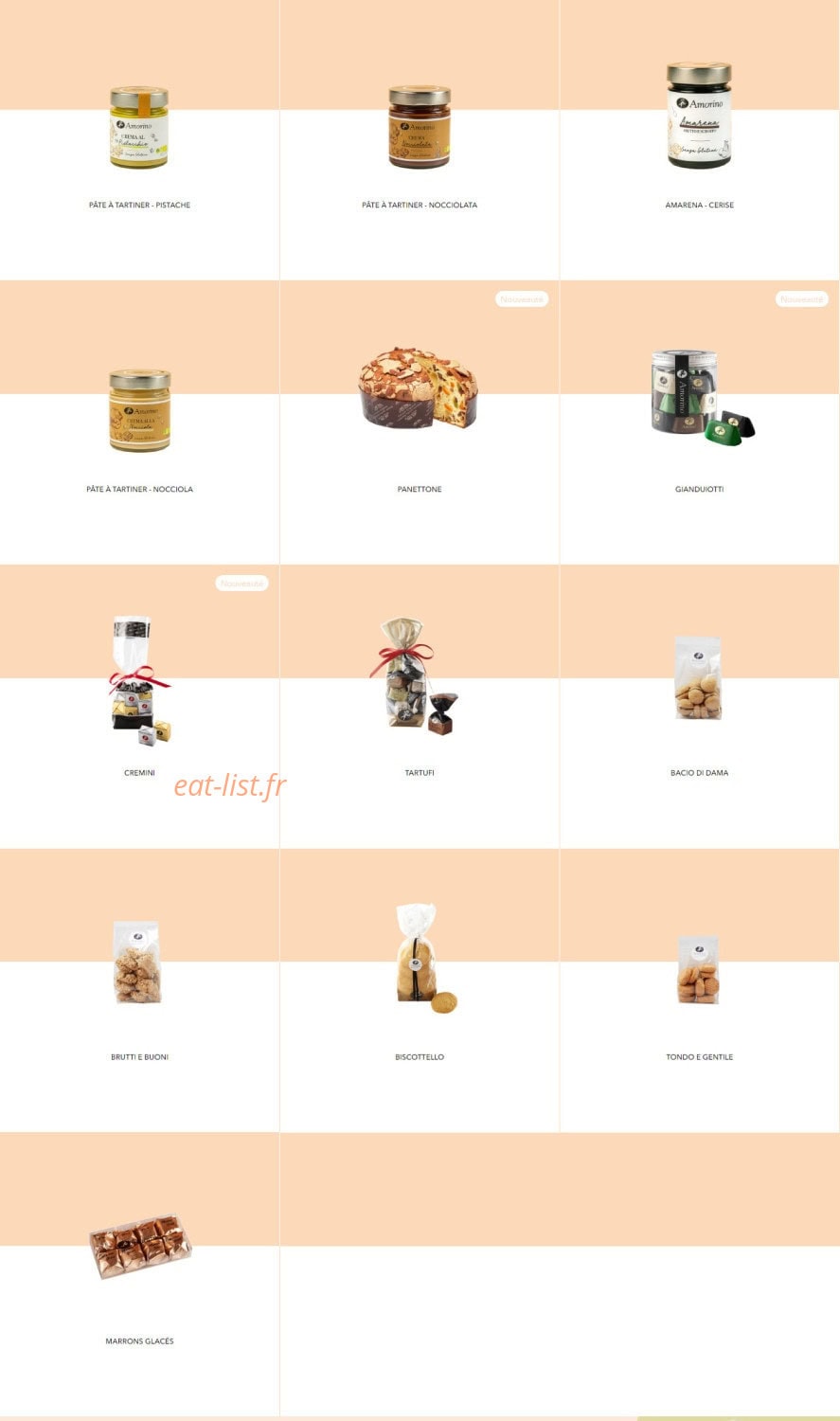 Amorino — carte page 9
