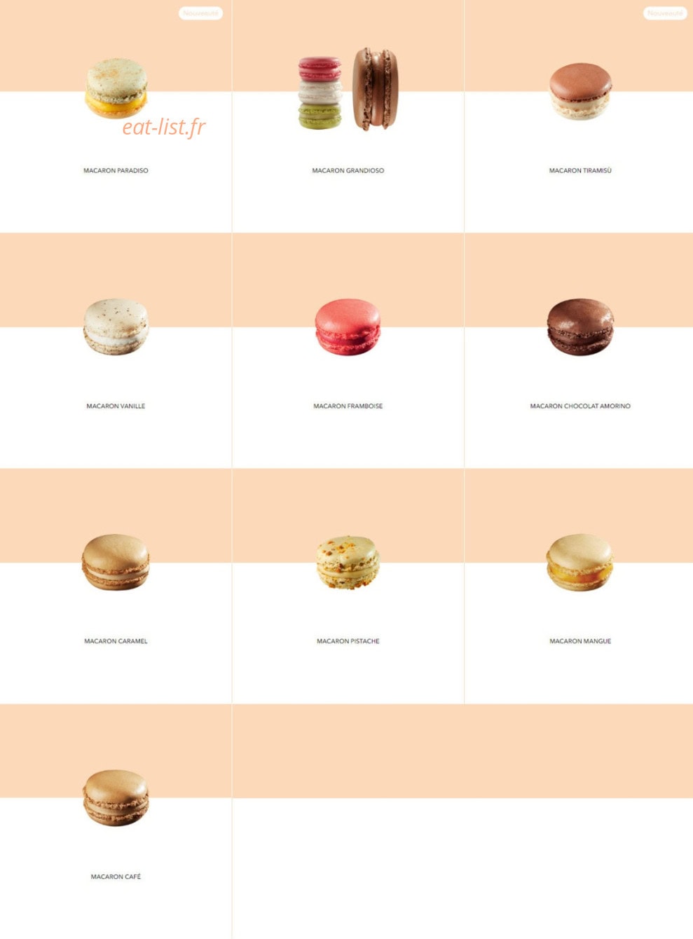 Amorino — carte page 8