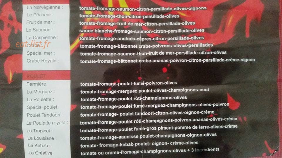 L'ilot Pizza — carte page 2