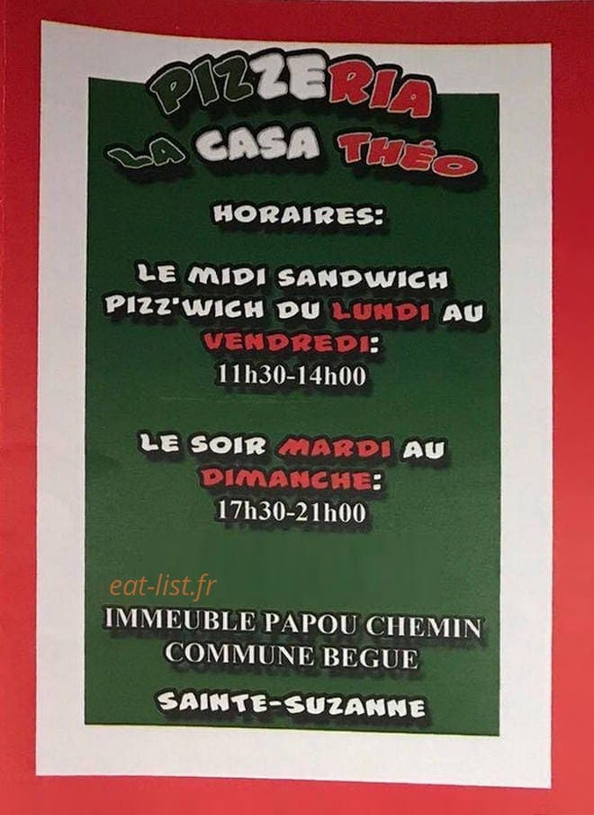 La Casa Theo — carte page 1