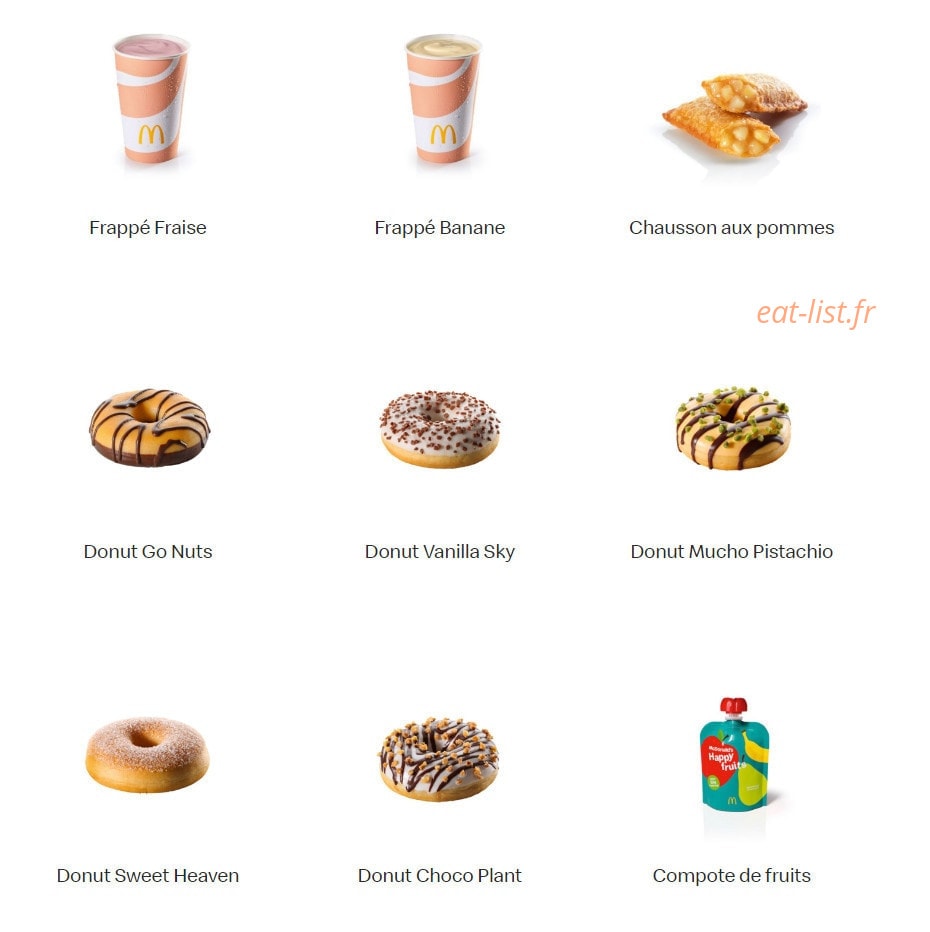 Mc Donald's — carte page 19