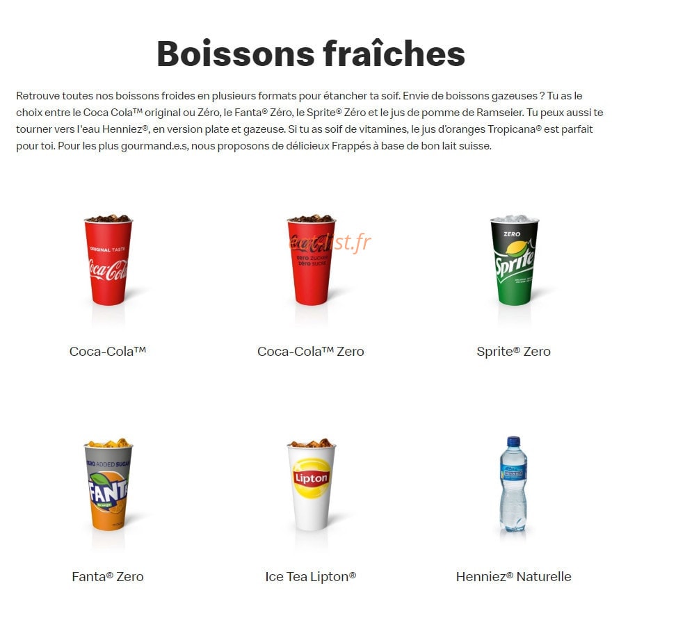 Mc Donald's — carte page 15