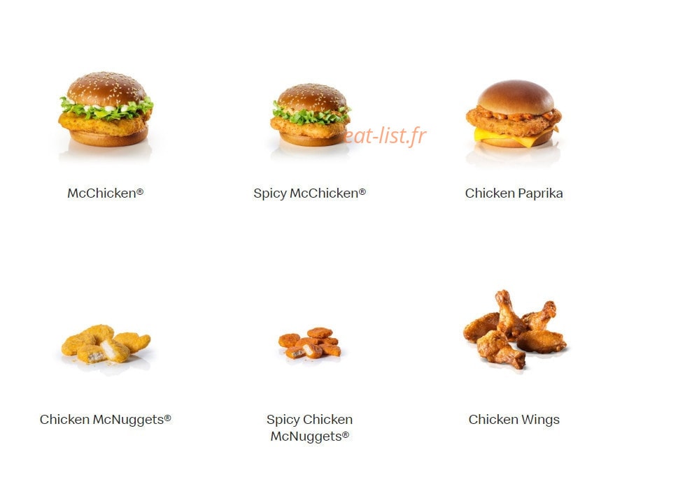 Mc Donald's — carte page 5