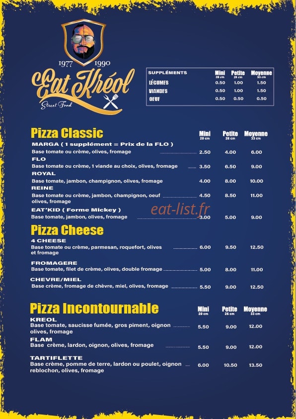 Eat'Kreol — carte page 1