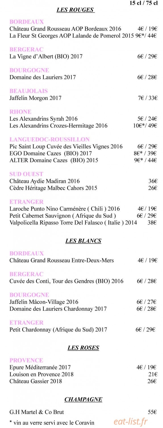 La Bohème — carte page 2