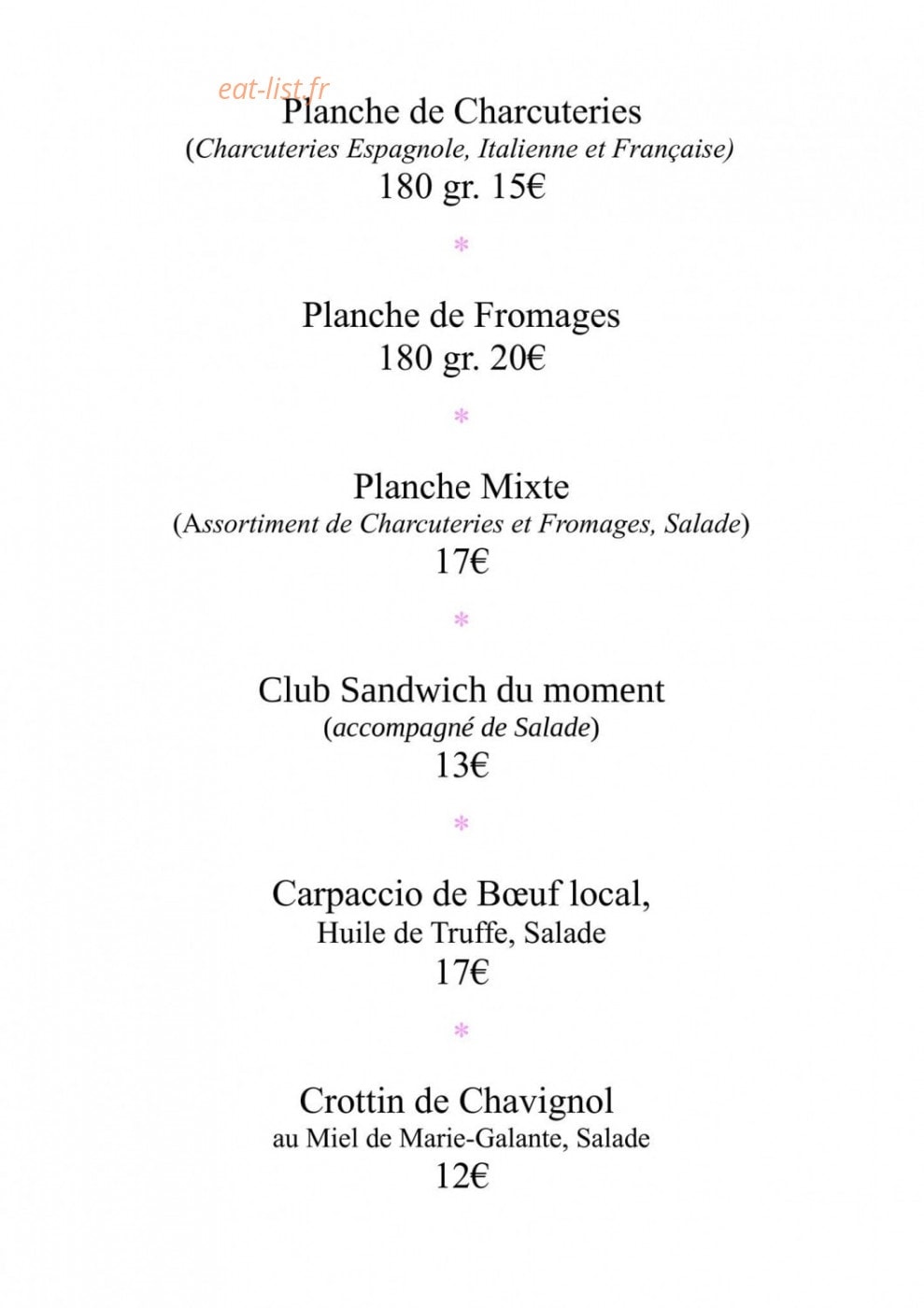 La Bohème — carte page 5