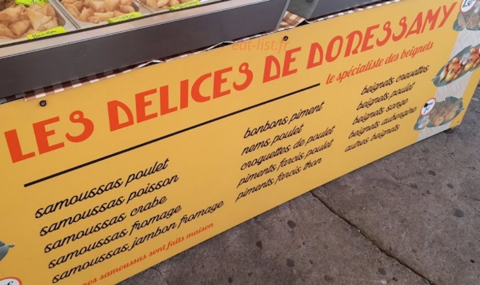 Les Délices de Doressamy — carte page 1