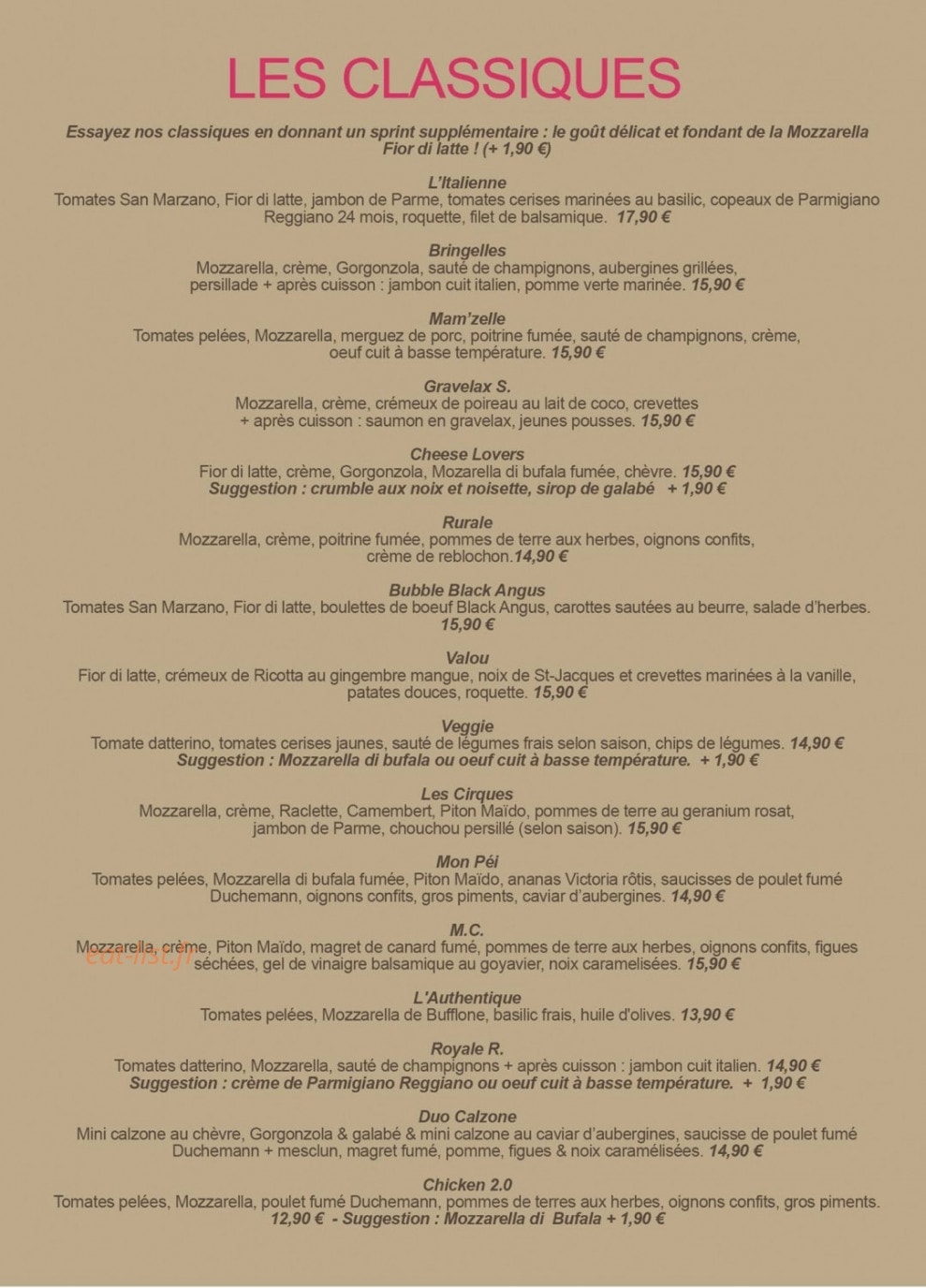 Mam'zelle — carte page 1