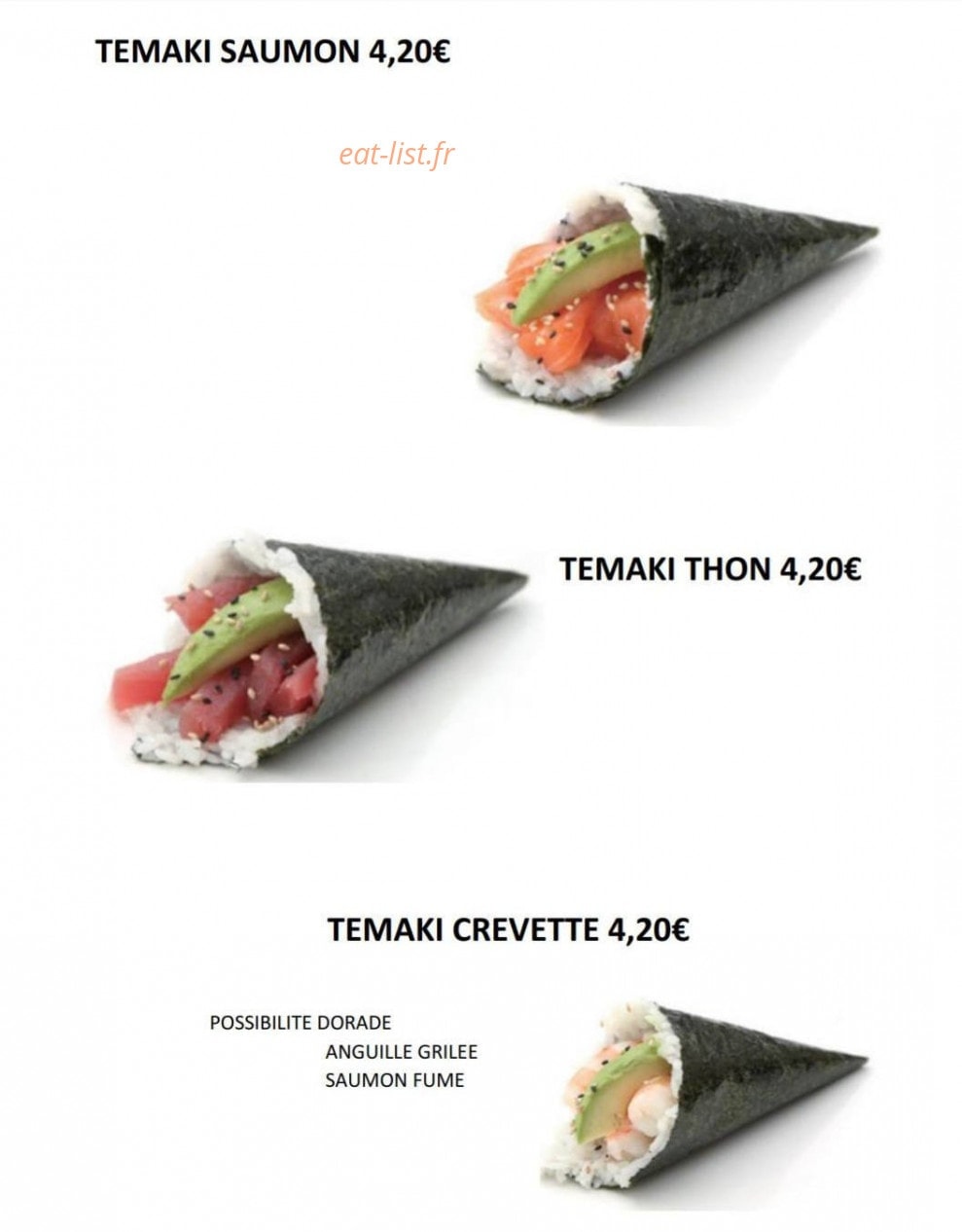 Sushi Design — carte page 3