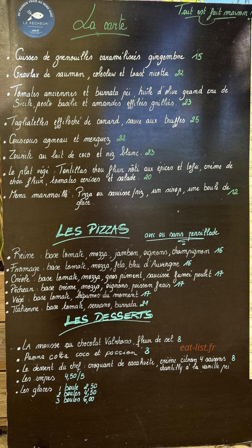 Au Badamier — carte page 1