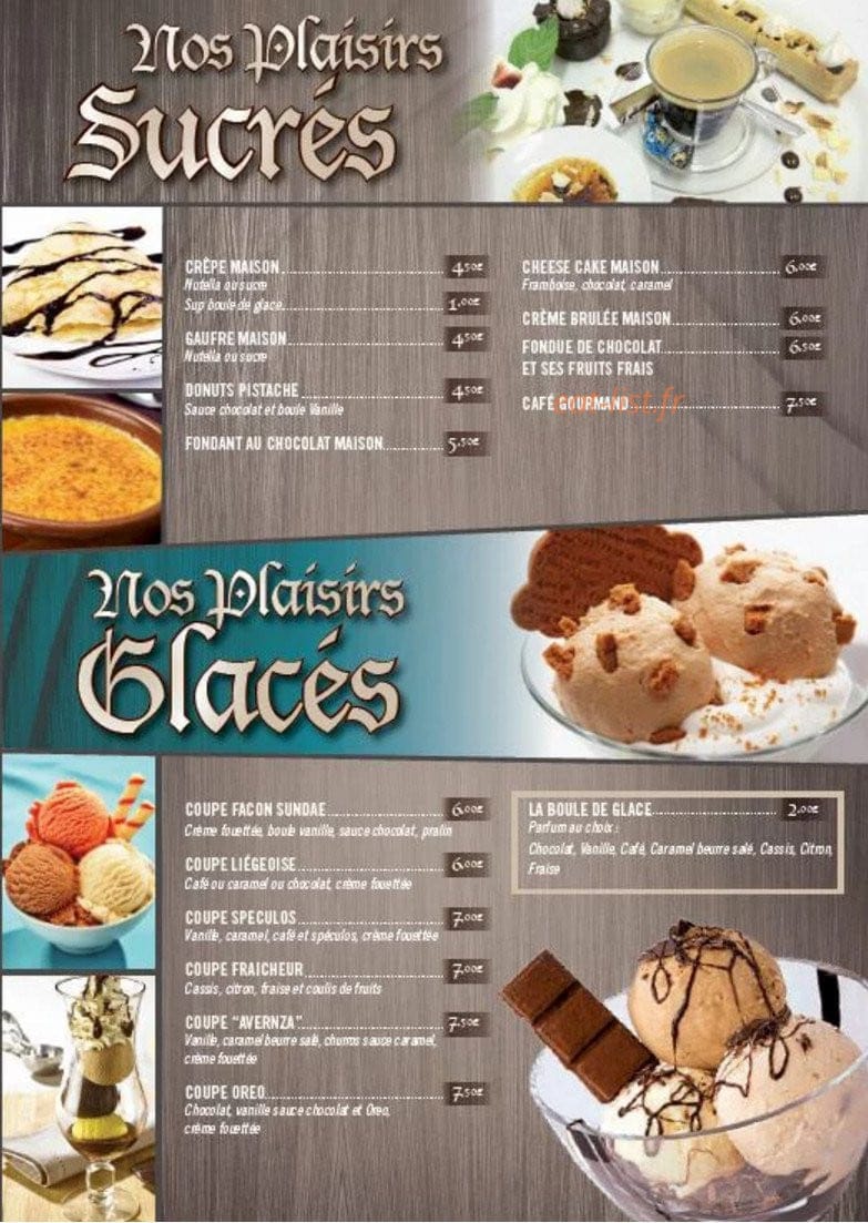 Avernza café — carte page 6
