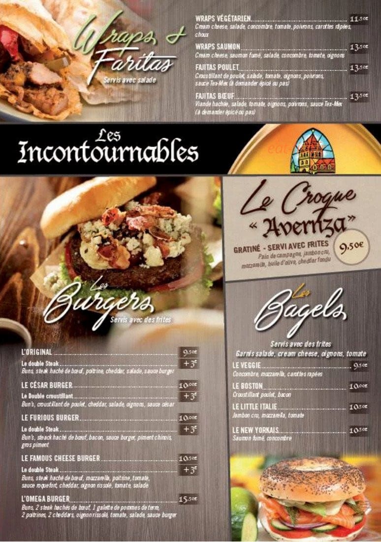 Avernza café — carte page 4