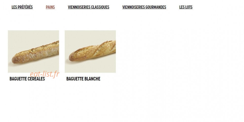 Brioche Dorée — carte page 8