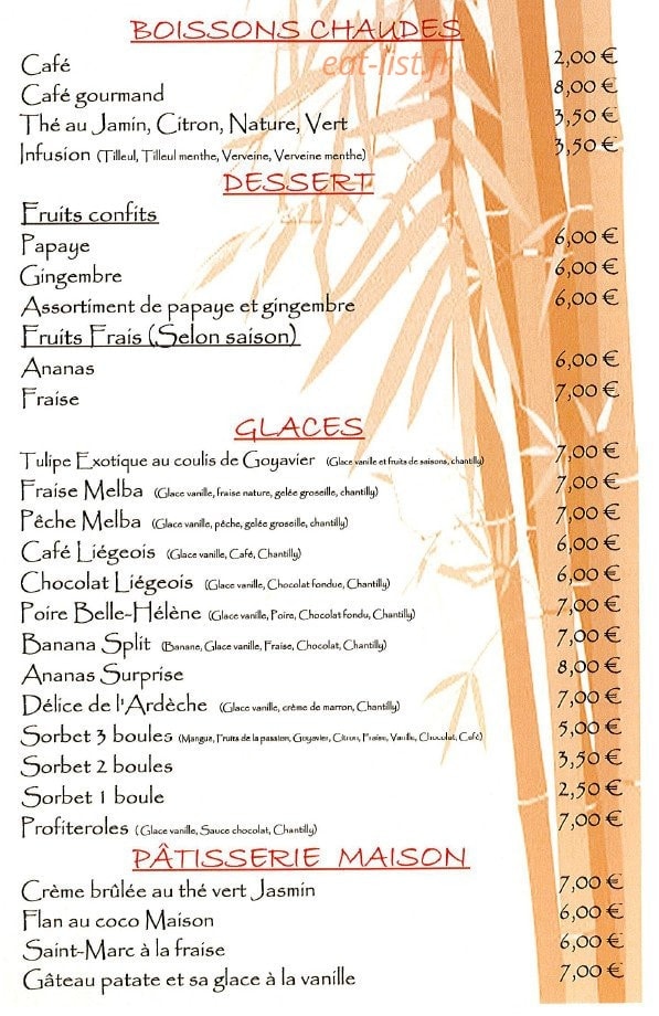 Chez Paul — carte page 8