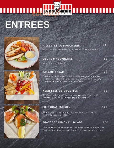 La Boucherie — carte page 1