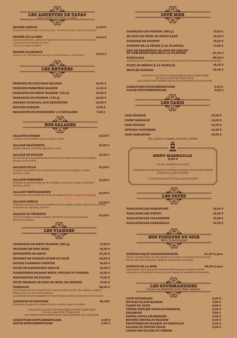 La Capitainerie — carte page 1