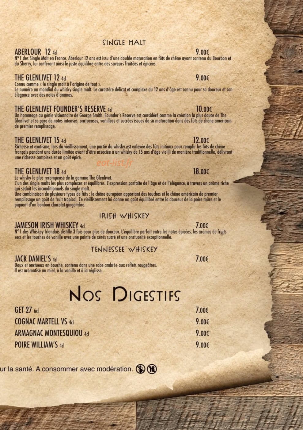 La Cave Rôtie — carte page 6