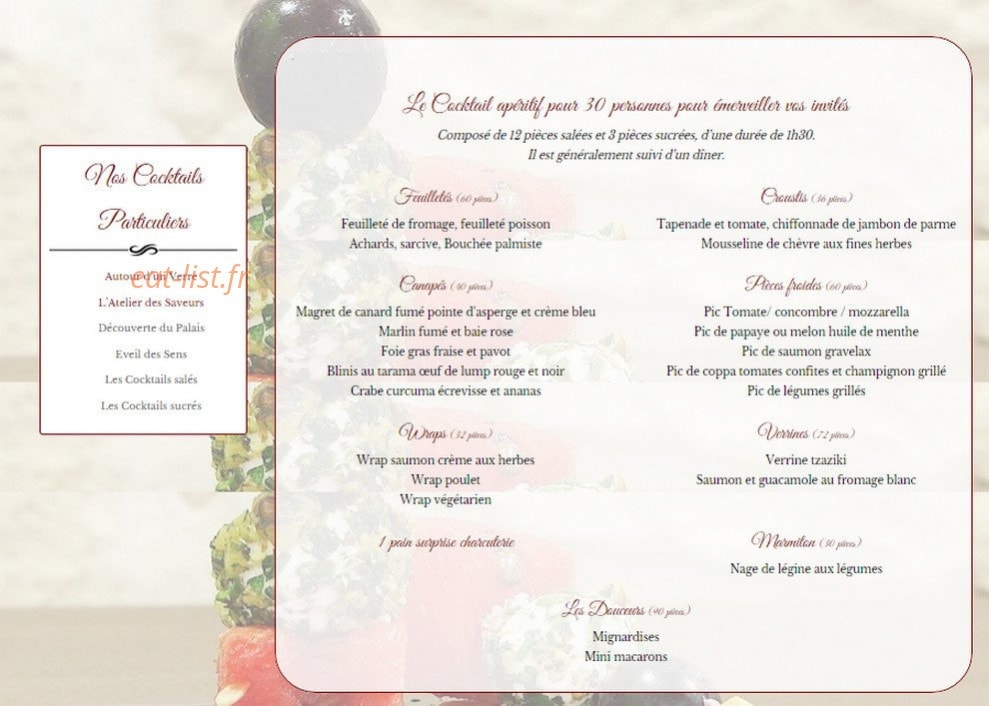 La Toque des Mascareignes — carte page 2