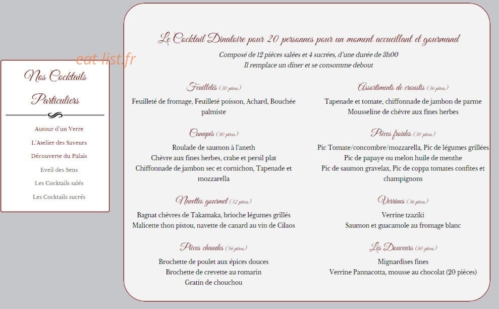 La Toque des Mascareignes — carte page 3