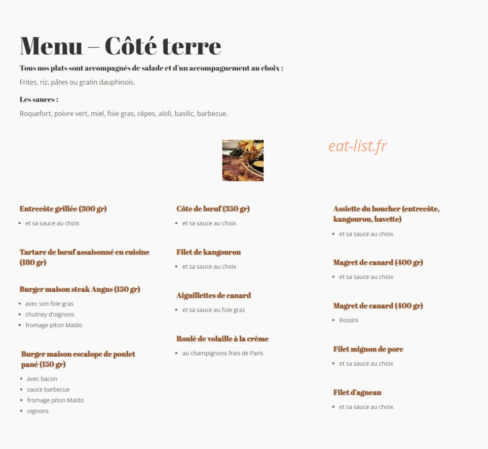 La Toque Merveilleuse — carte page 2