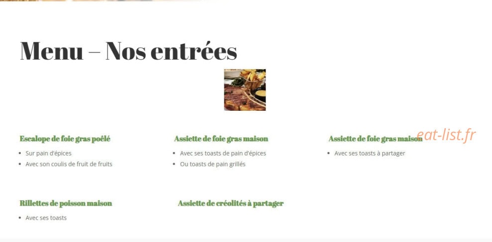 La Toque Merveilleuse — carte page 1