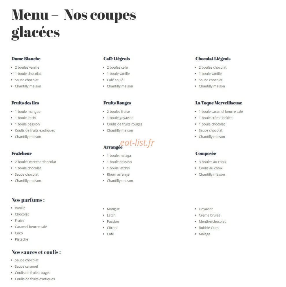 La Toque Merveilleuse — carte page 5