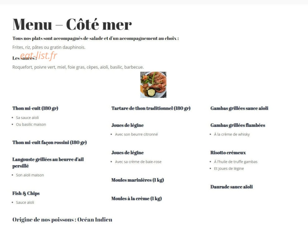 La Toque Merveilleuse — carte page 3