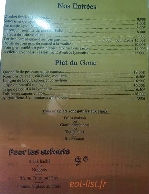 Le Debarcadere — carte page 1