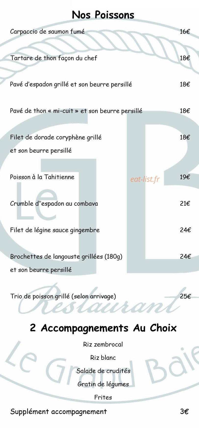 Le Grand Baie — carte page 2