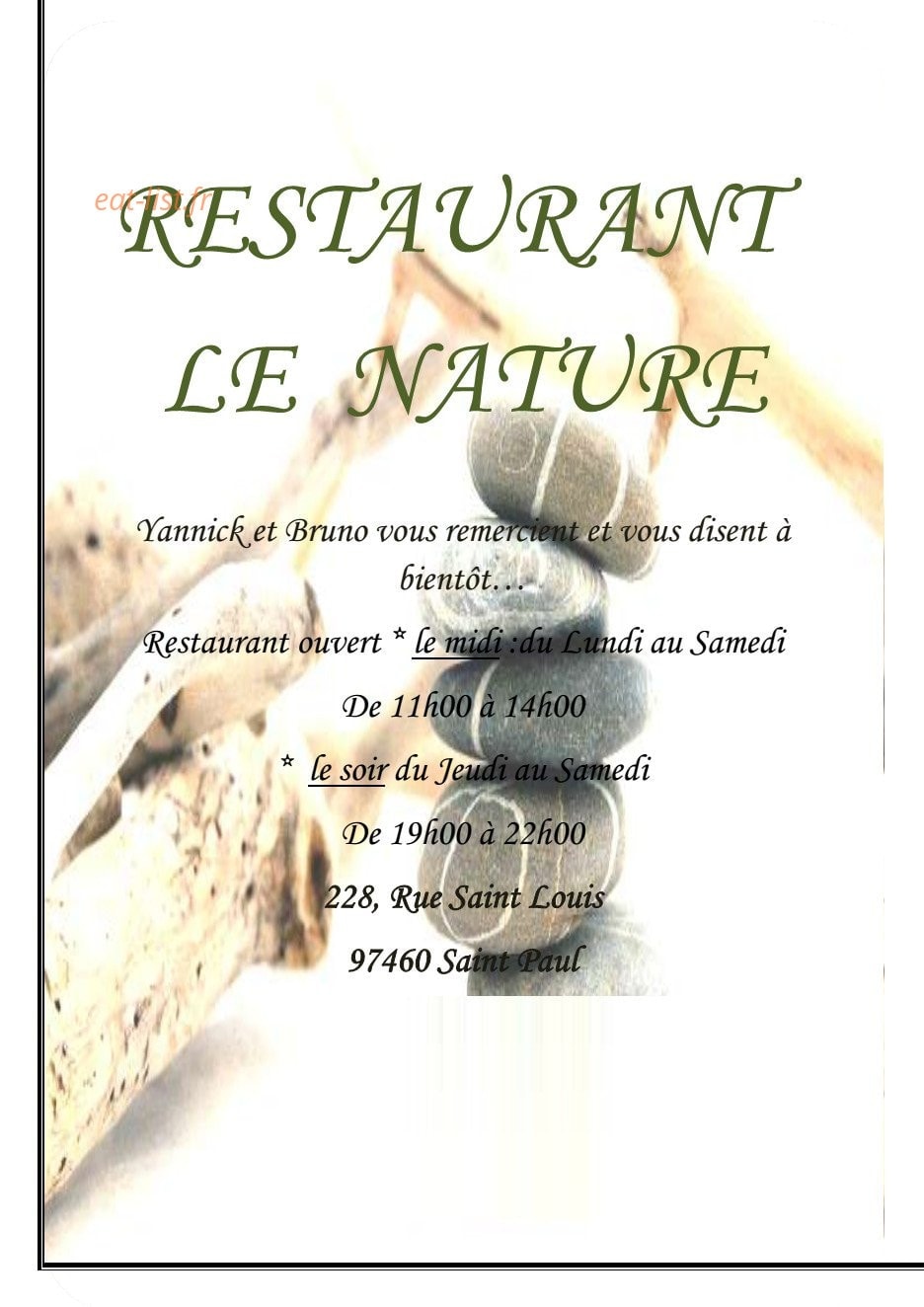 Le Nature — carte page 5
