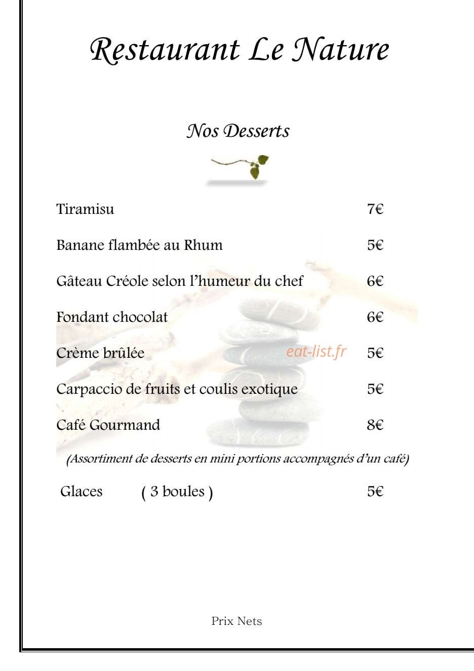 Le Nature — carte page 4