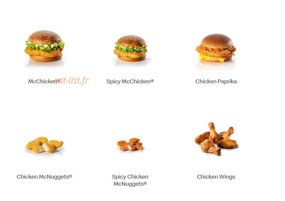 Mc Donald's — carte page 5