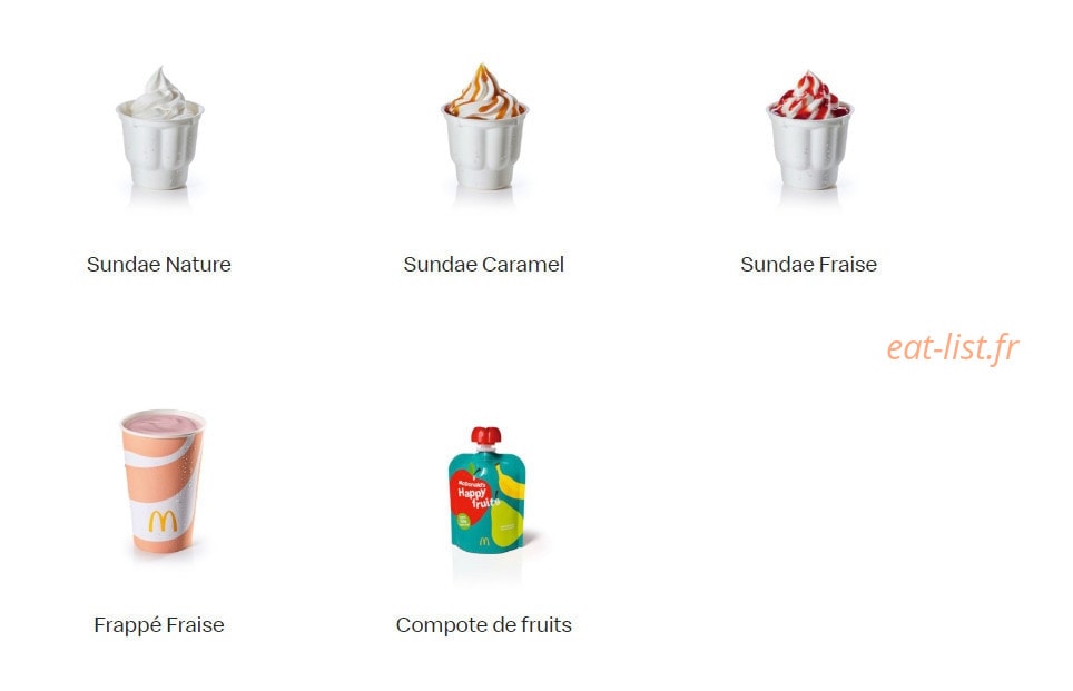 Mc Donald's — carte page 10