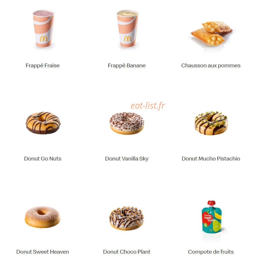 Mc Donald's — carte page 19