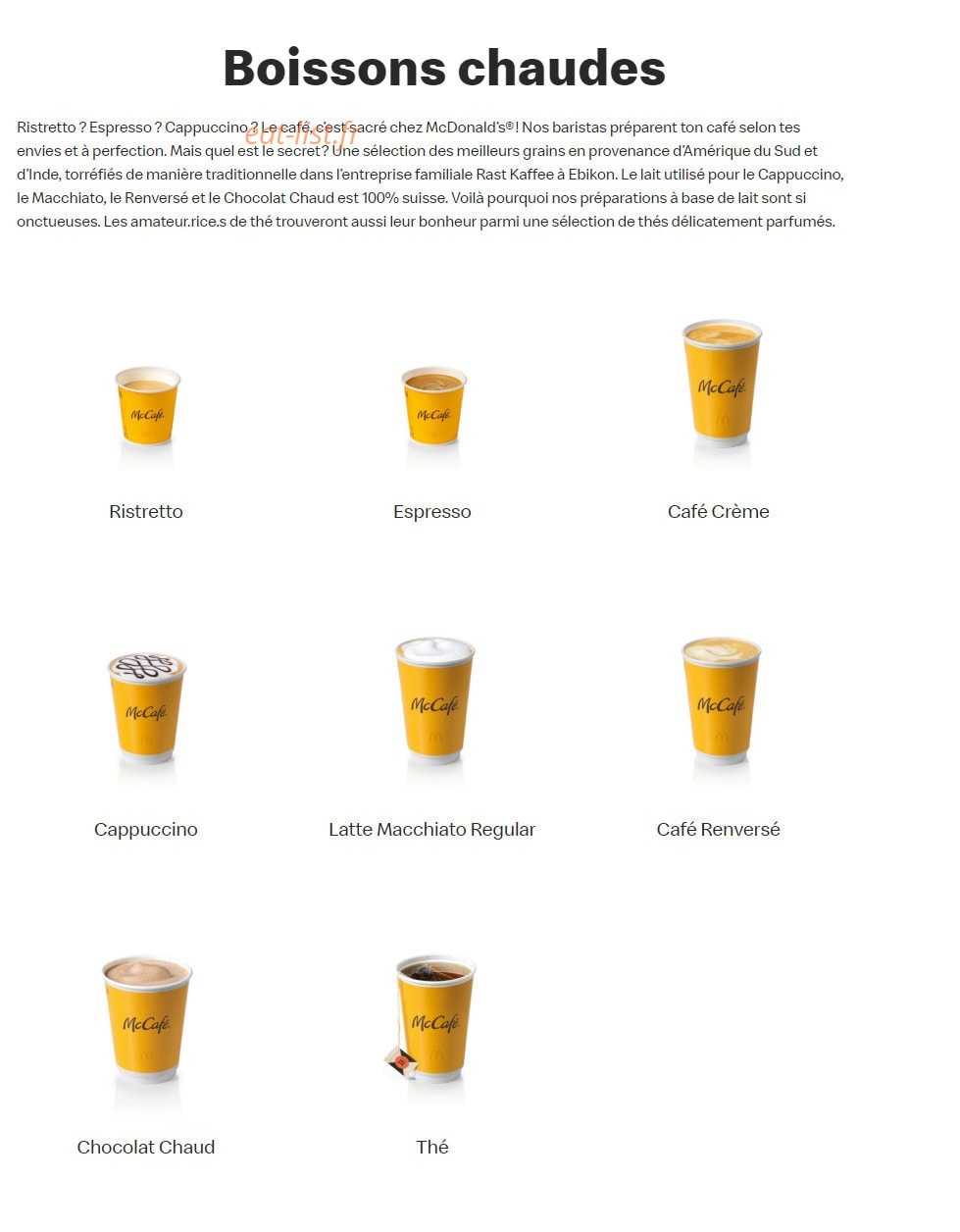Mc Donald's — carte page 17