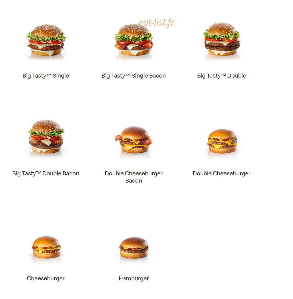 Mc Donald's — carte page 3