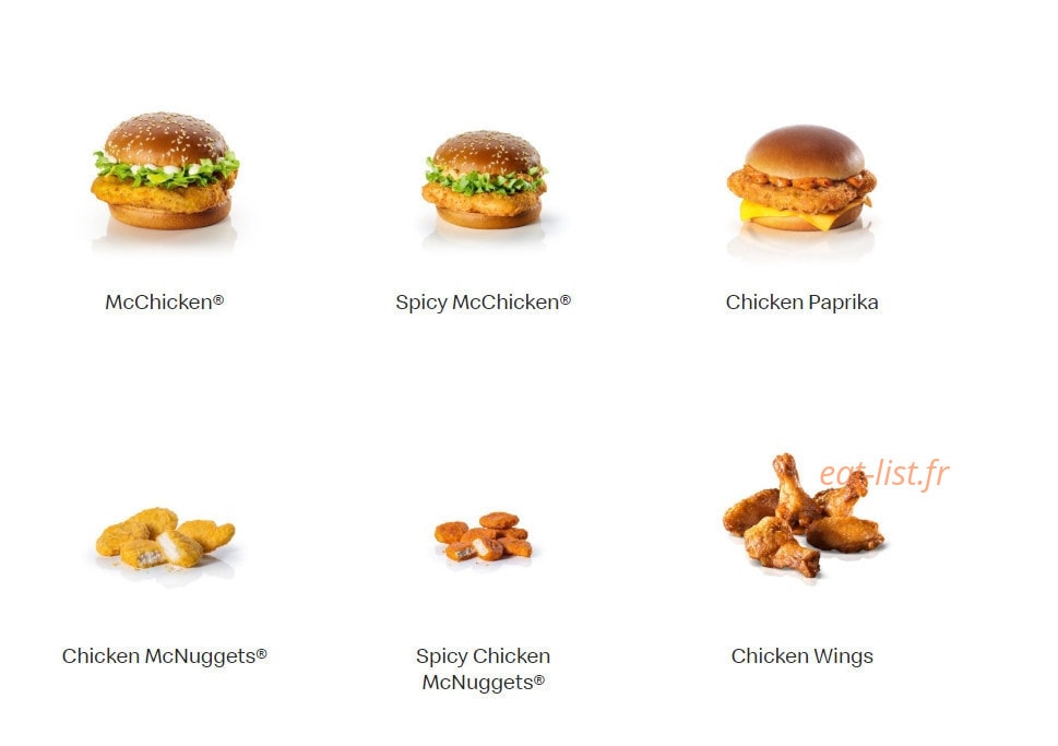 Mc Donald's — carte page 5