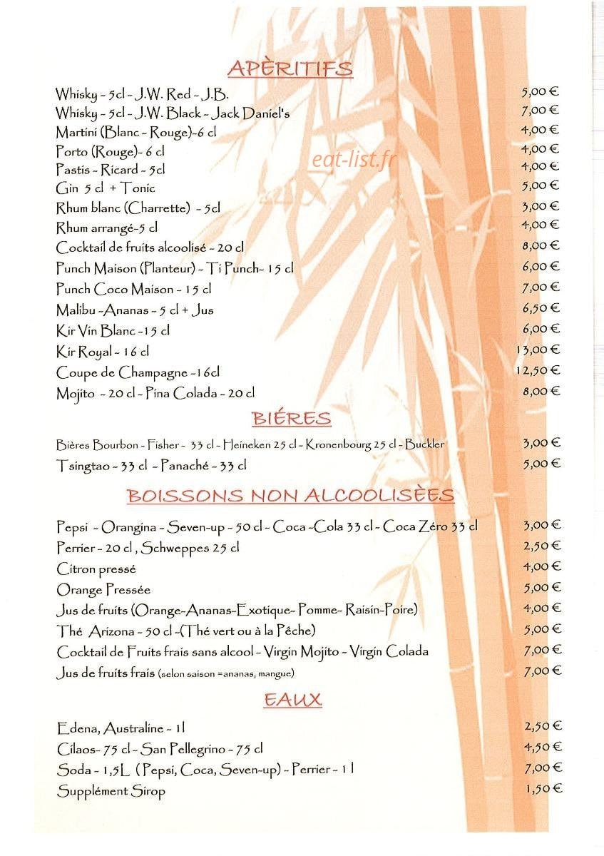 Restaurant Chez Paul — carte page 2