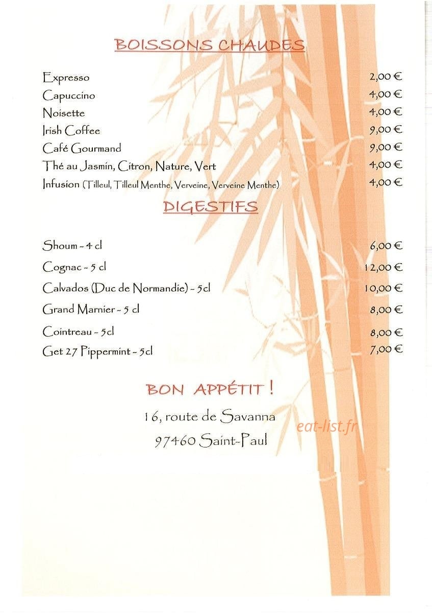 Restaurant Chez Paul — carte page 10