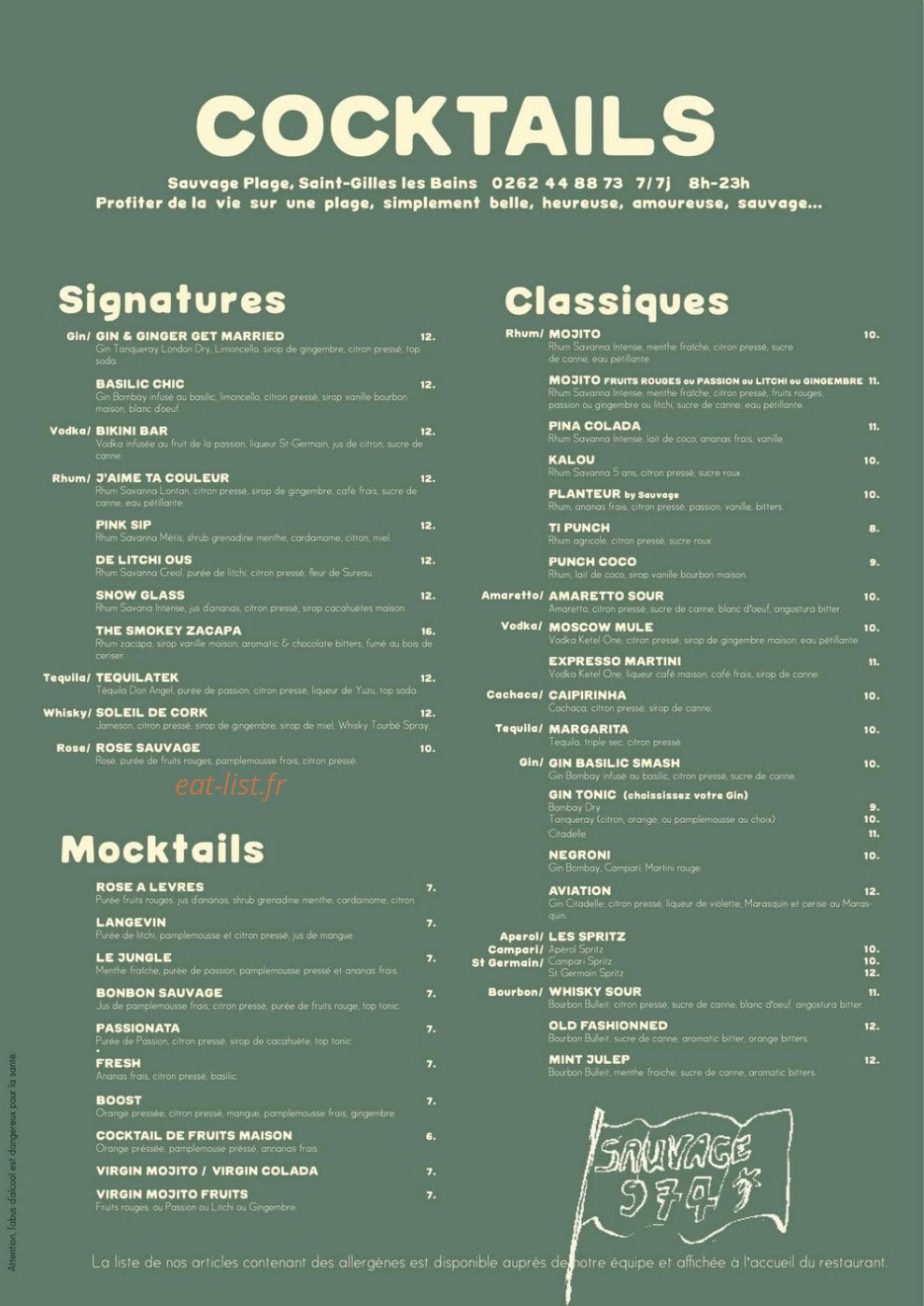 Sauvage — carte page 7