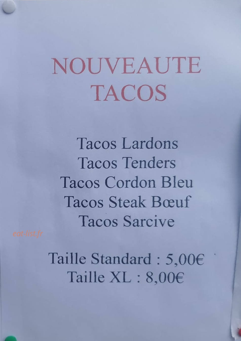 Snack Chez Christelle — carte page 2